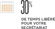 30% de temps libéré pour votre secrétariat